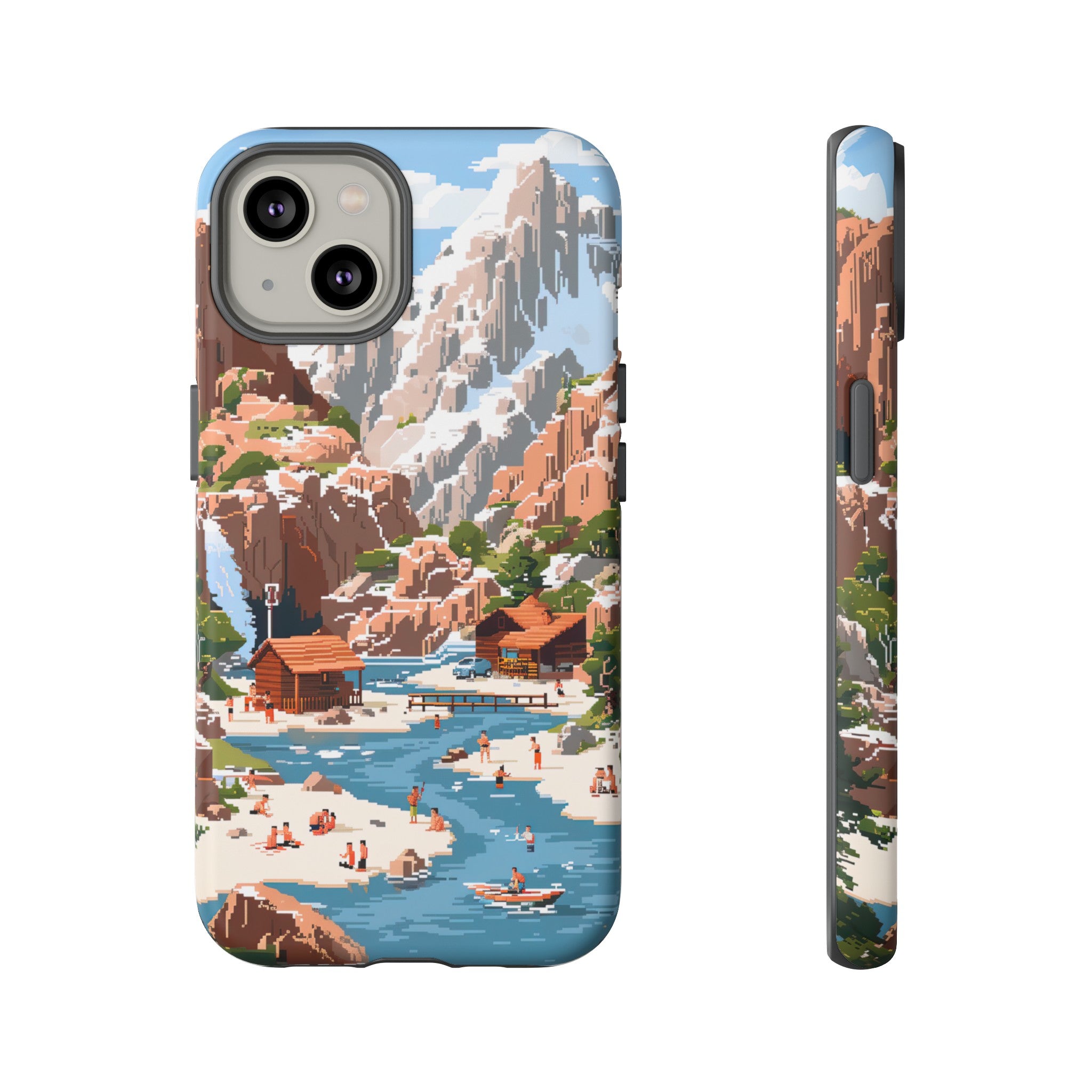 Pixelated River Adventure Tough Case