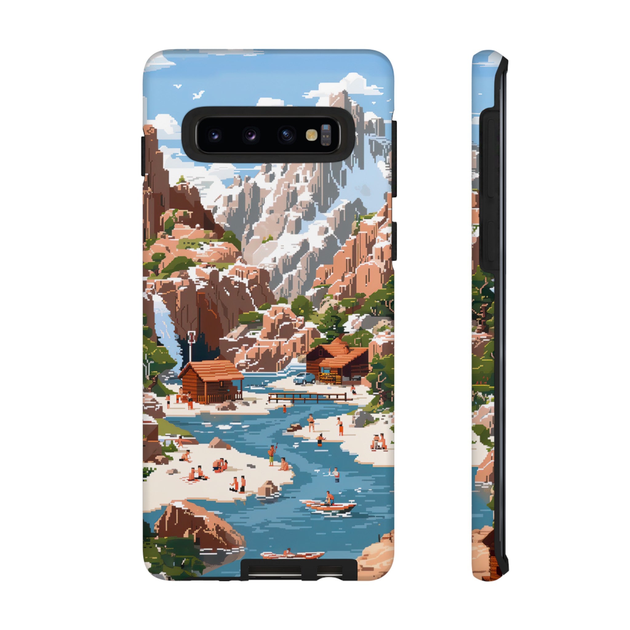 Pixelated River Adventure Tough Case