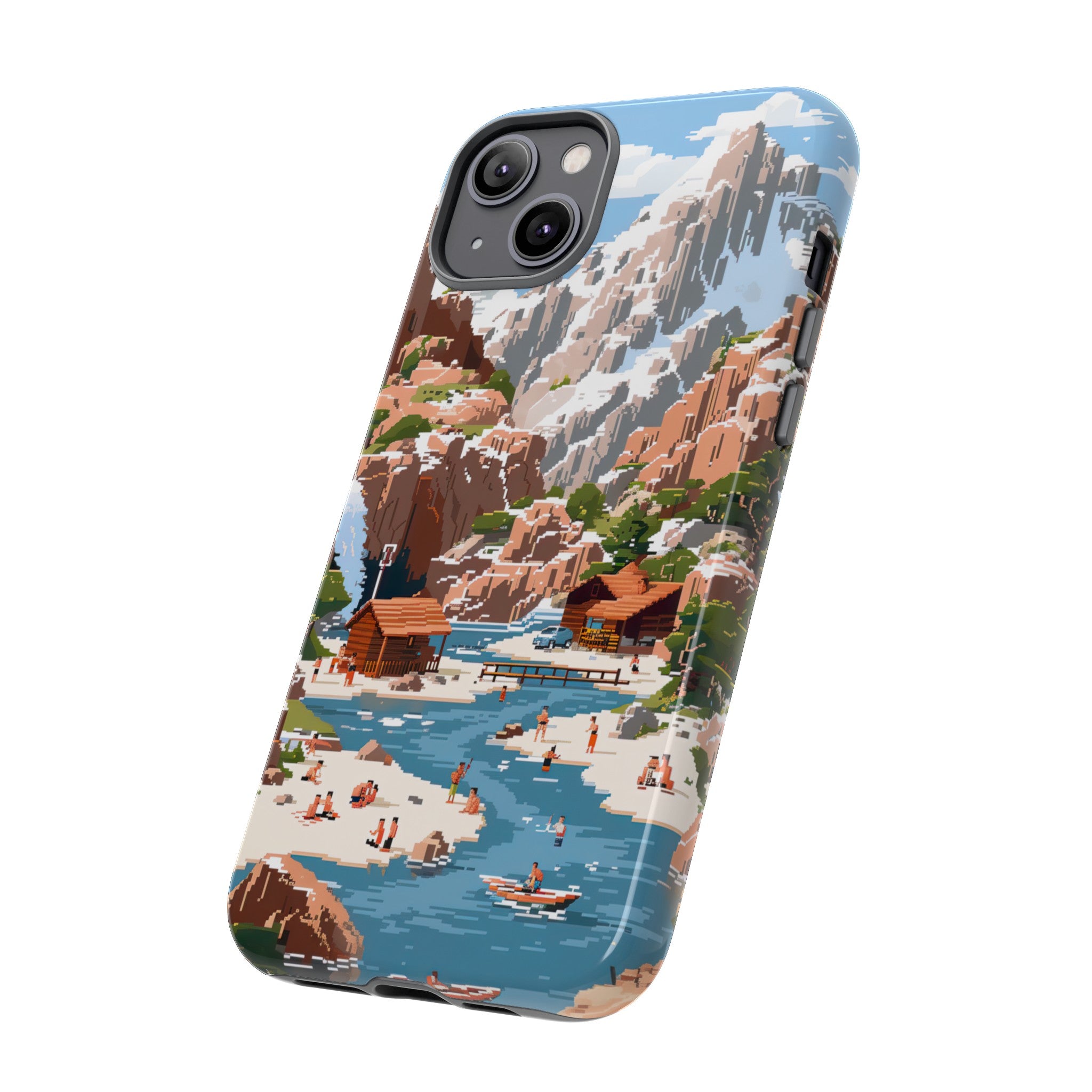 Pixelated River Adventure Tough Case