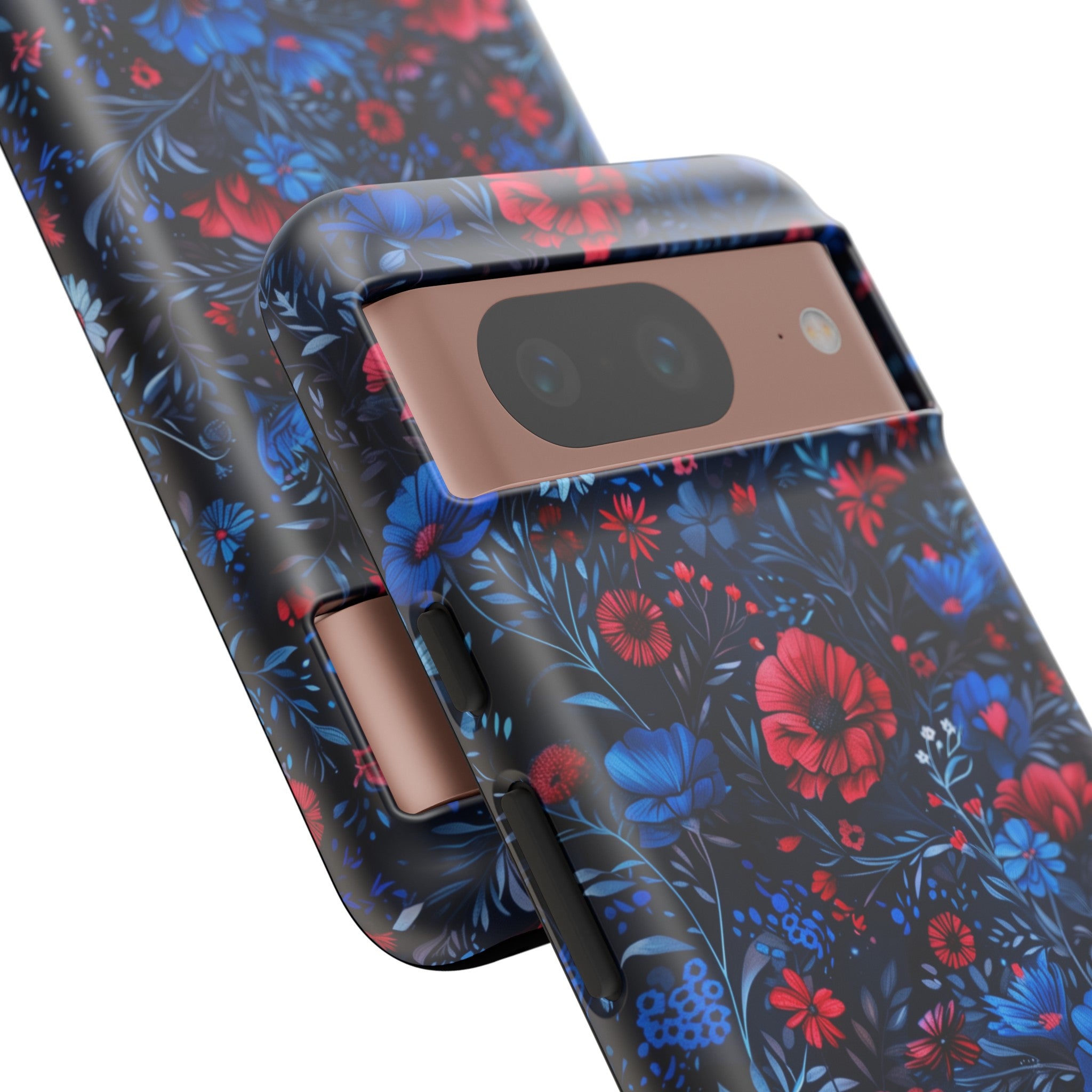 Blue Red Flower Garden Tough Case