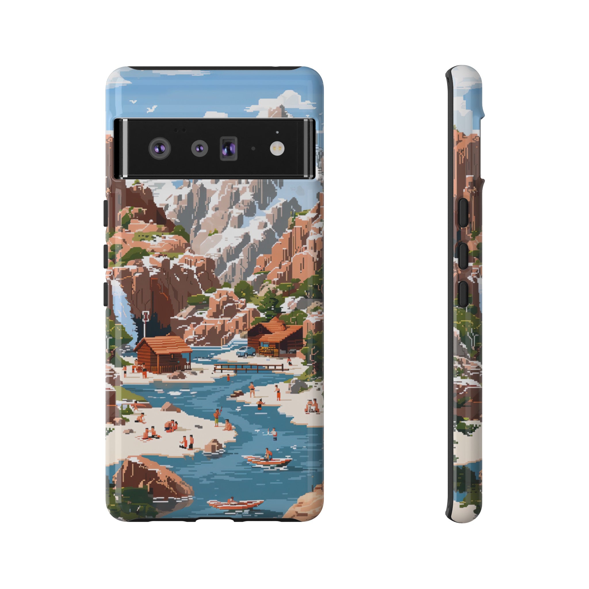 Pixelated River Adventure Tough Case