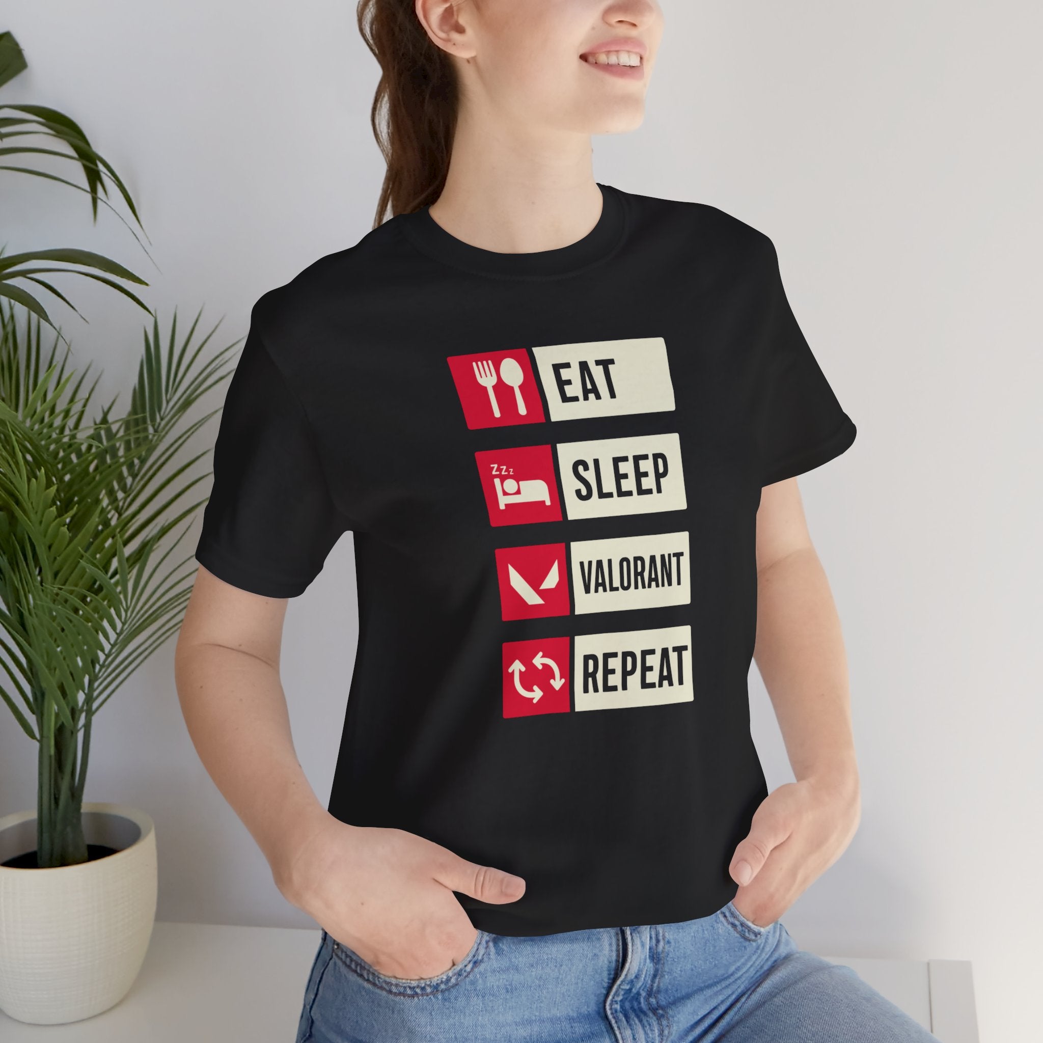 Eat Sleep Valorant Repeat Unisex T-Shirt