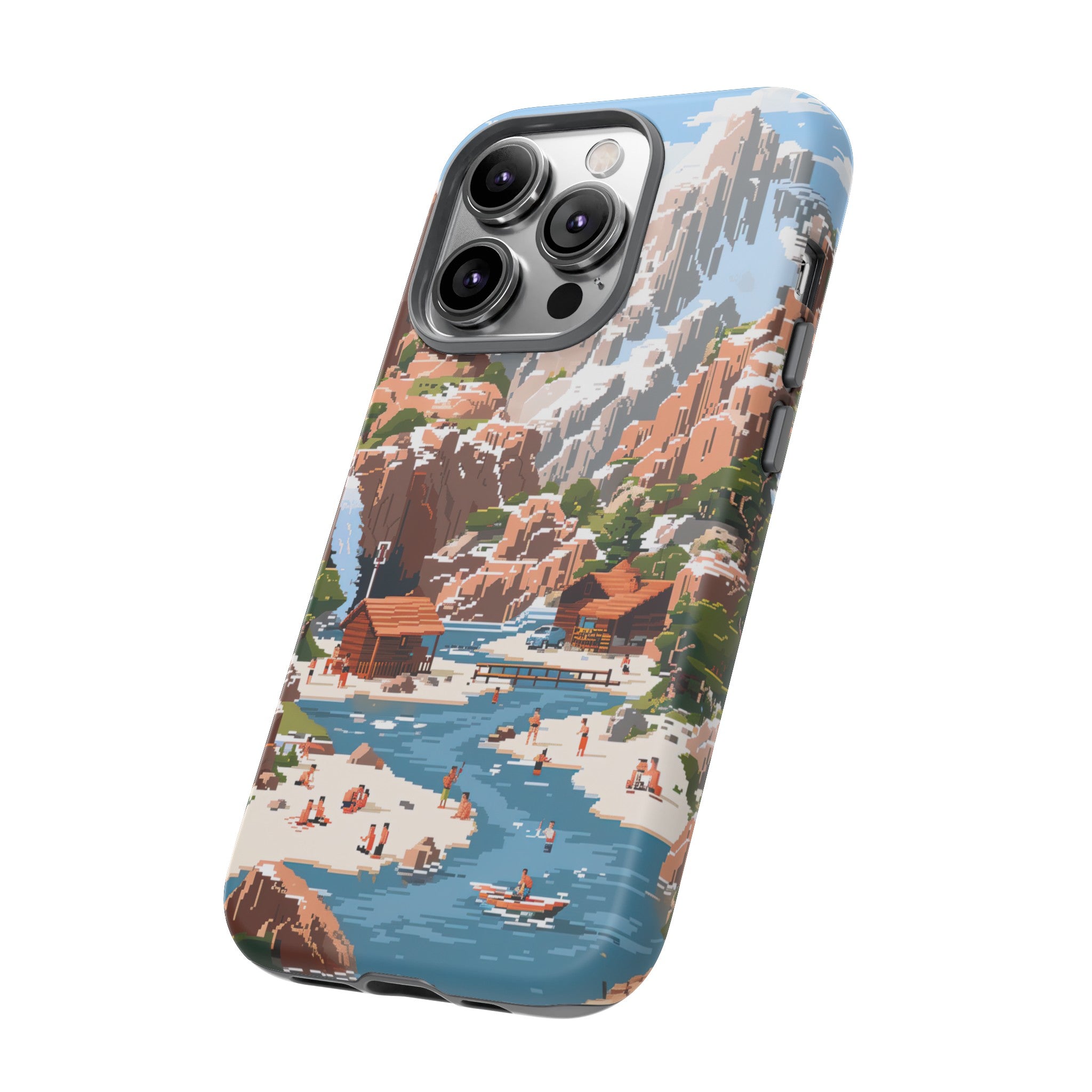 Pixelated River Adventure Tough Case