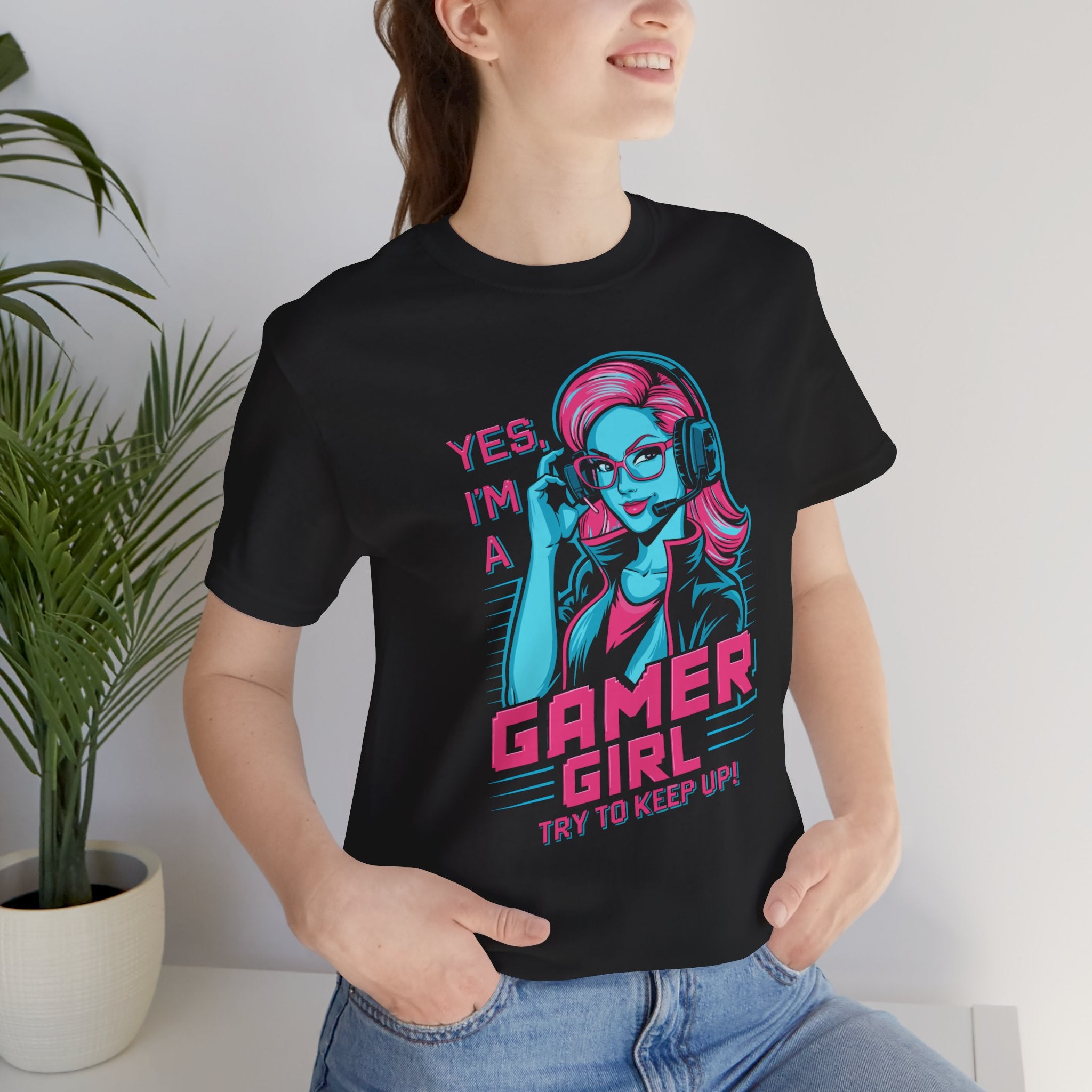 Gamer Girl Headphones Unisex T-Shirt