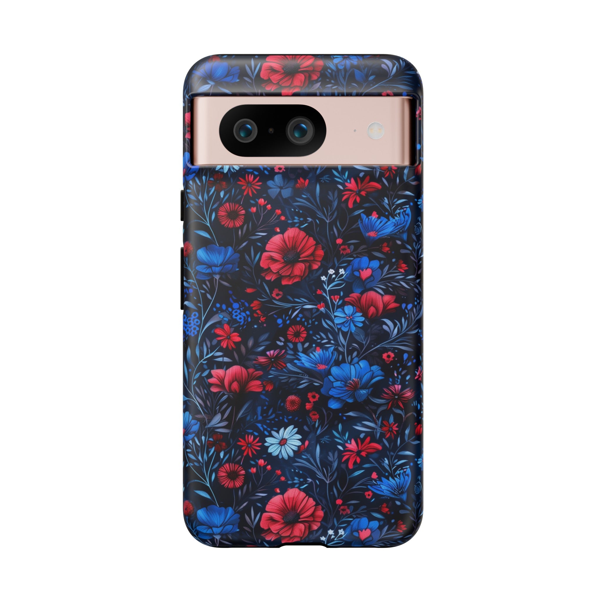 Blue Red Flower Garden Tough Case