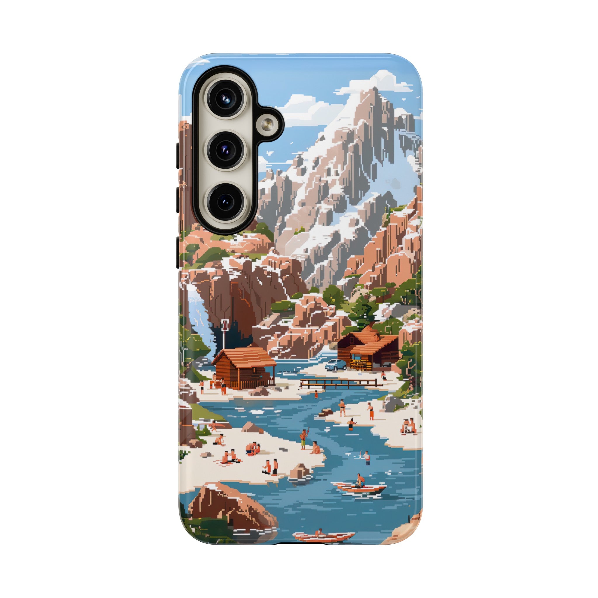 Pixelated River Adventure Tough Case