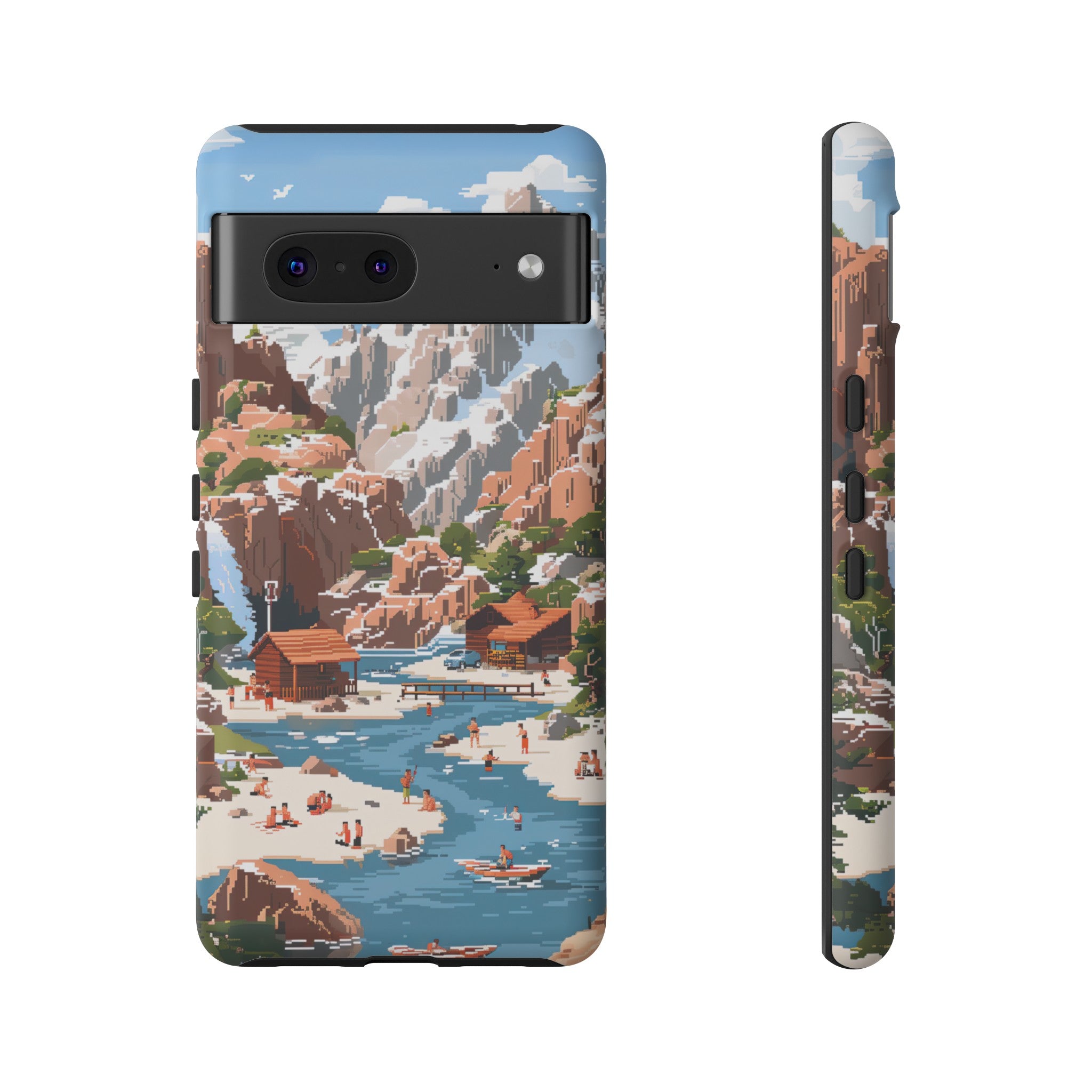 Pixelated River Adventure Tough Case