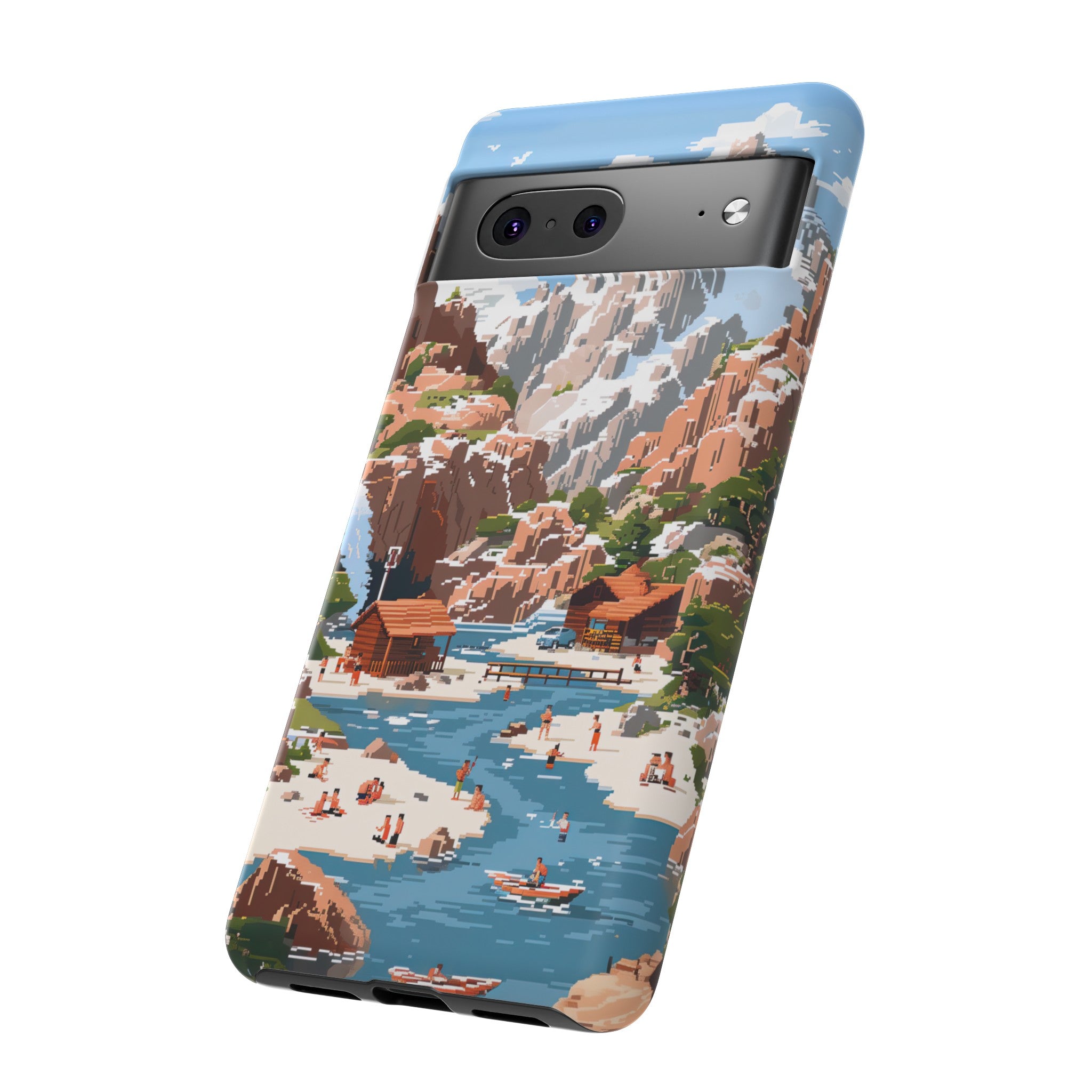 Pixelated River Adventure Tough Case