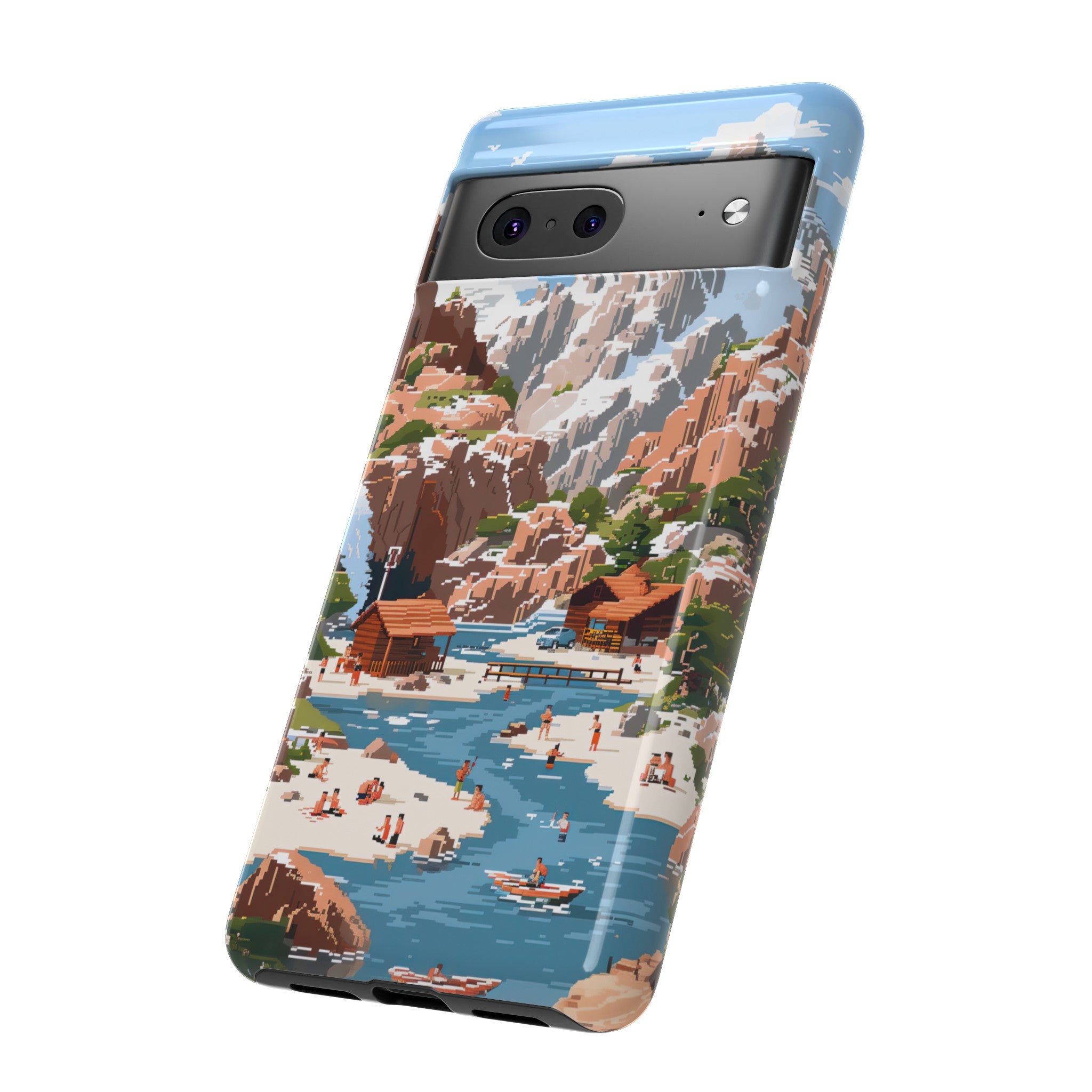 Pixelated River Adventure Tough Case