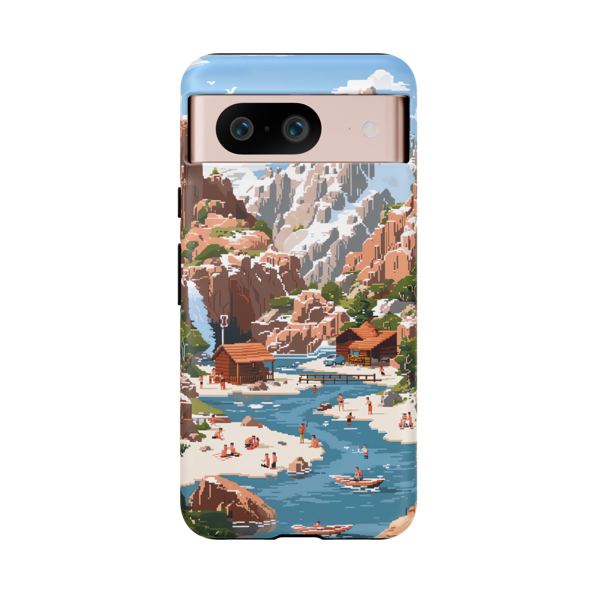 Pixelated River Adventure Tough Case