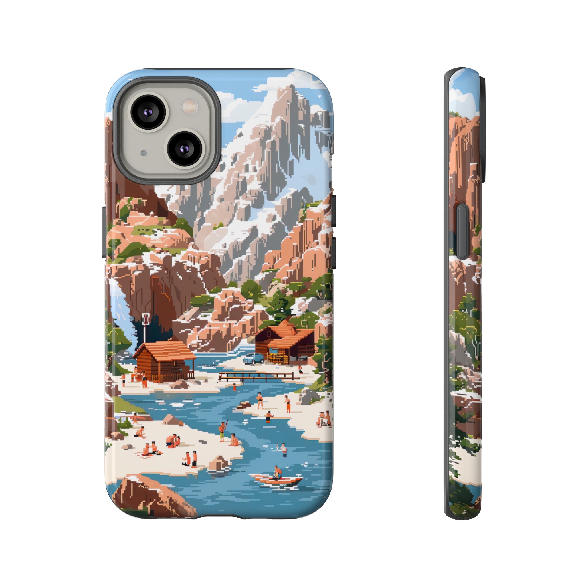 Pixelated River Adventure Tough Case