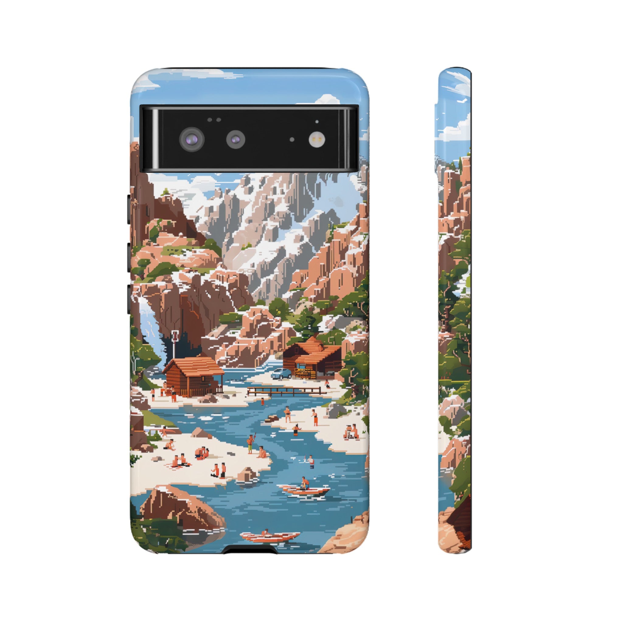 Pixelated River Adventure Tough Case