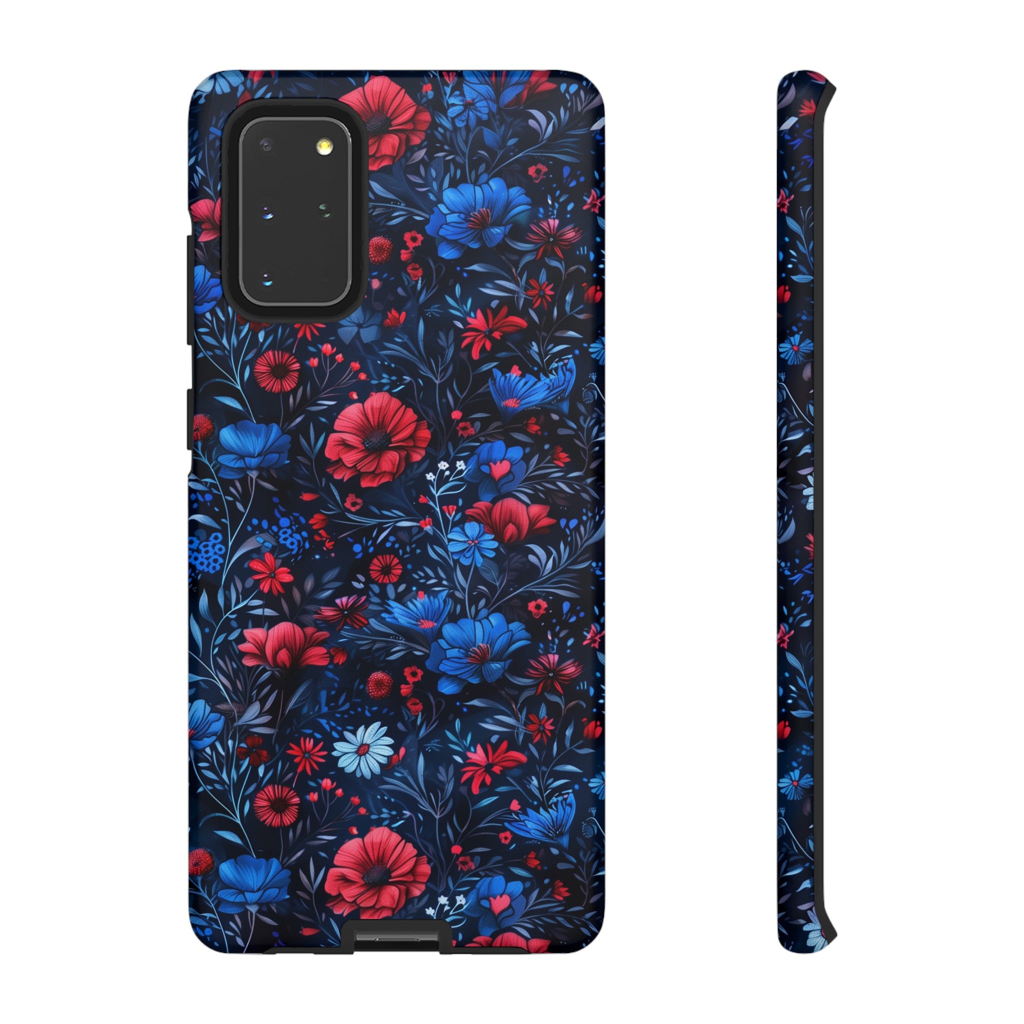 Blue Red Flower Garden Tough Case