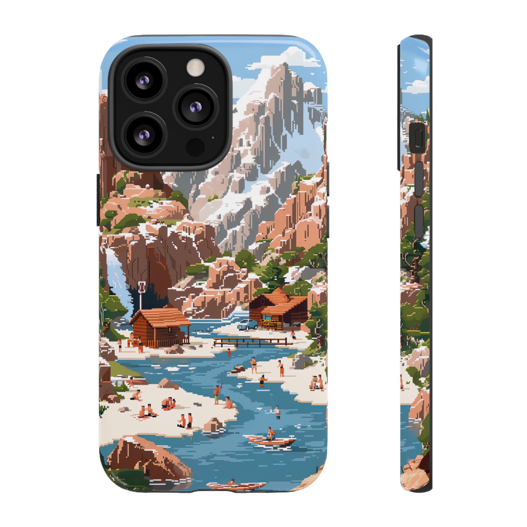 Pixelated River Adventure Tough Case