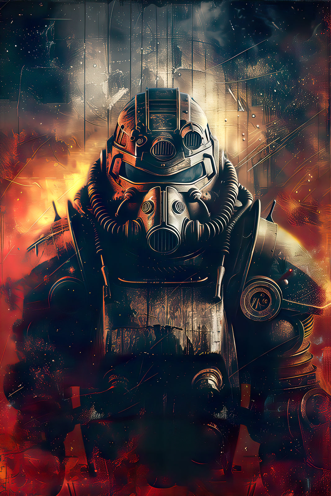 Fallout Power Armor Helmet Poster