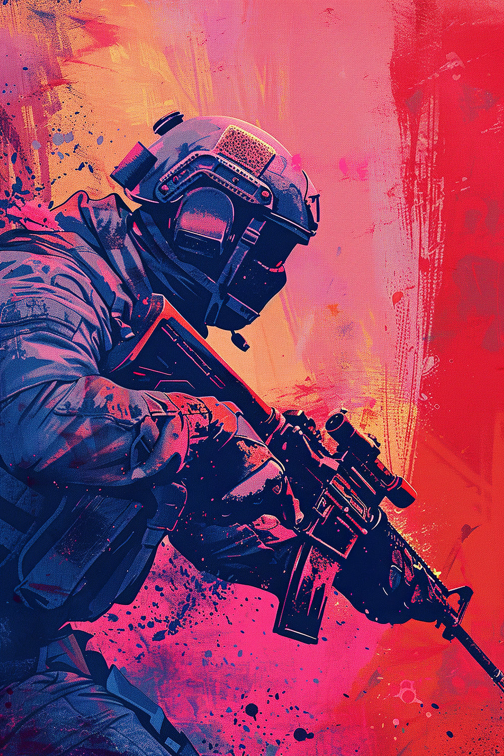 Counter-Strike Neon Abstract Poster