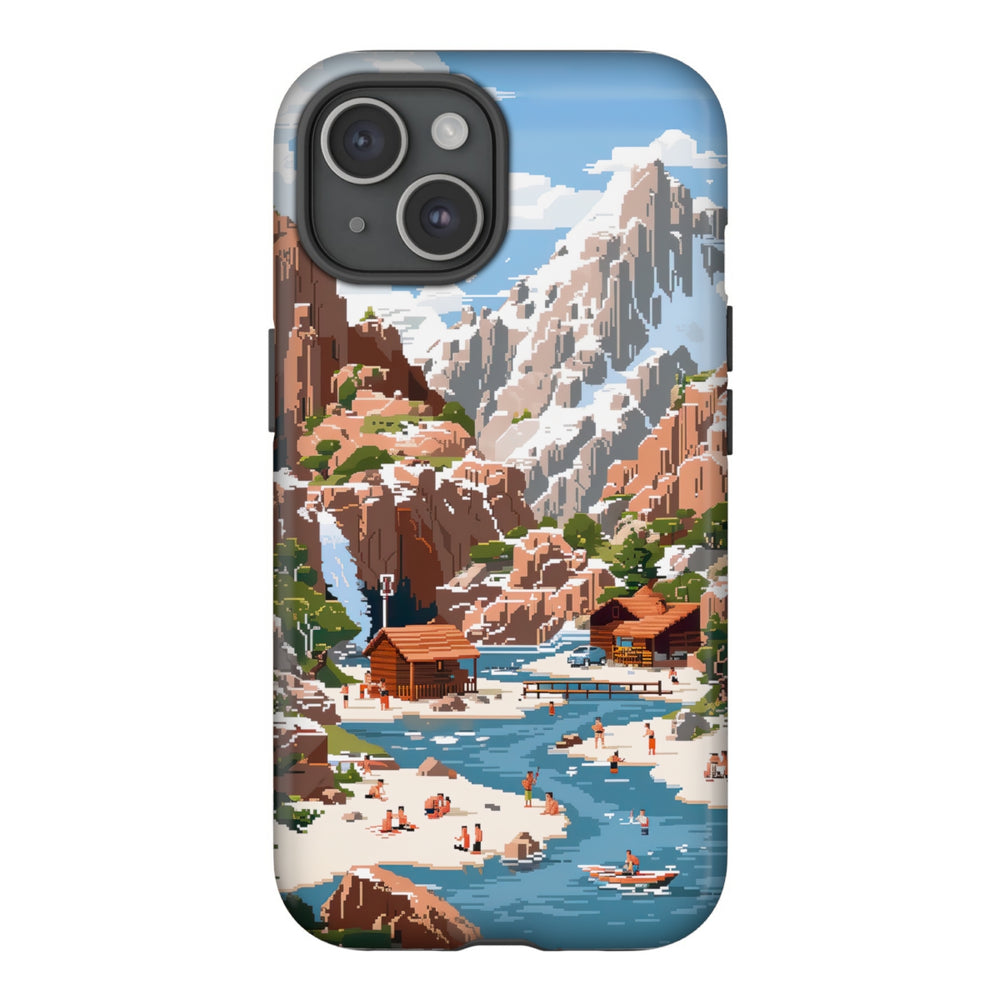 Pixelated River Adventure Tough Case