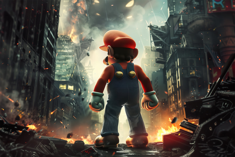 Super Mario City Hero Poster